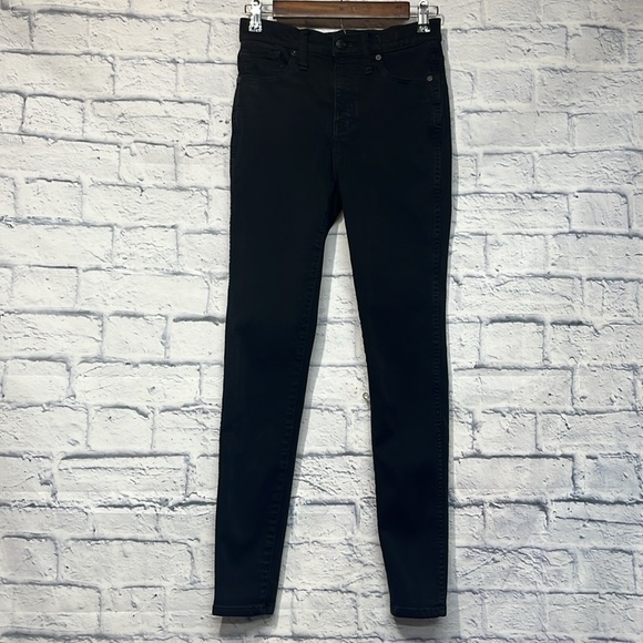 Madewell 10” High-Rise Skinny Black Jeans - Picture 5 of 9